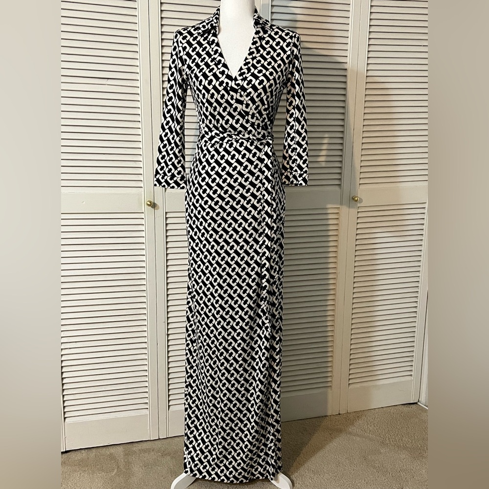 DVF Abigail Maxi Wrap Dress Size 6